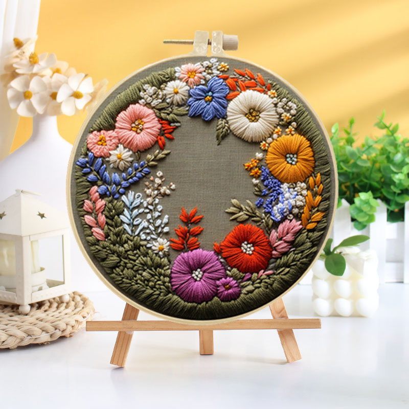 Wildflower Wreath Embroidery Kit