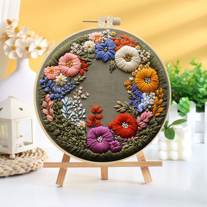 Wildflower Wreath Embroidery Kit