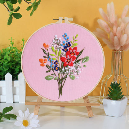 Vibrant Floral Embroidery Kit: Let Nature Bloom in Your Hands