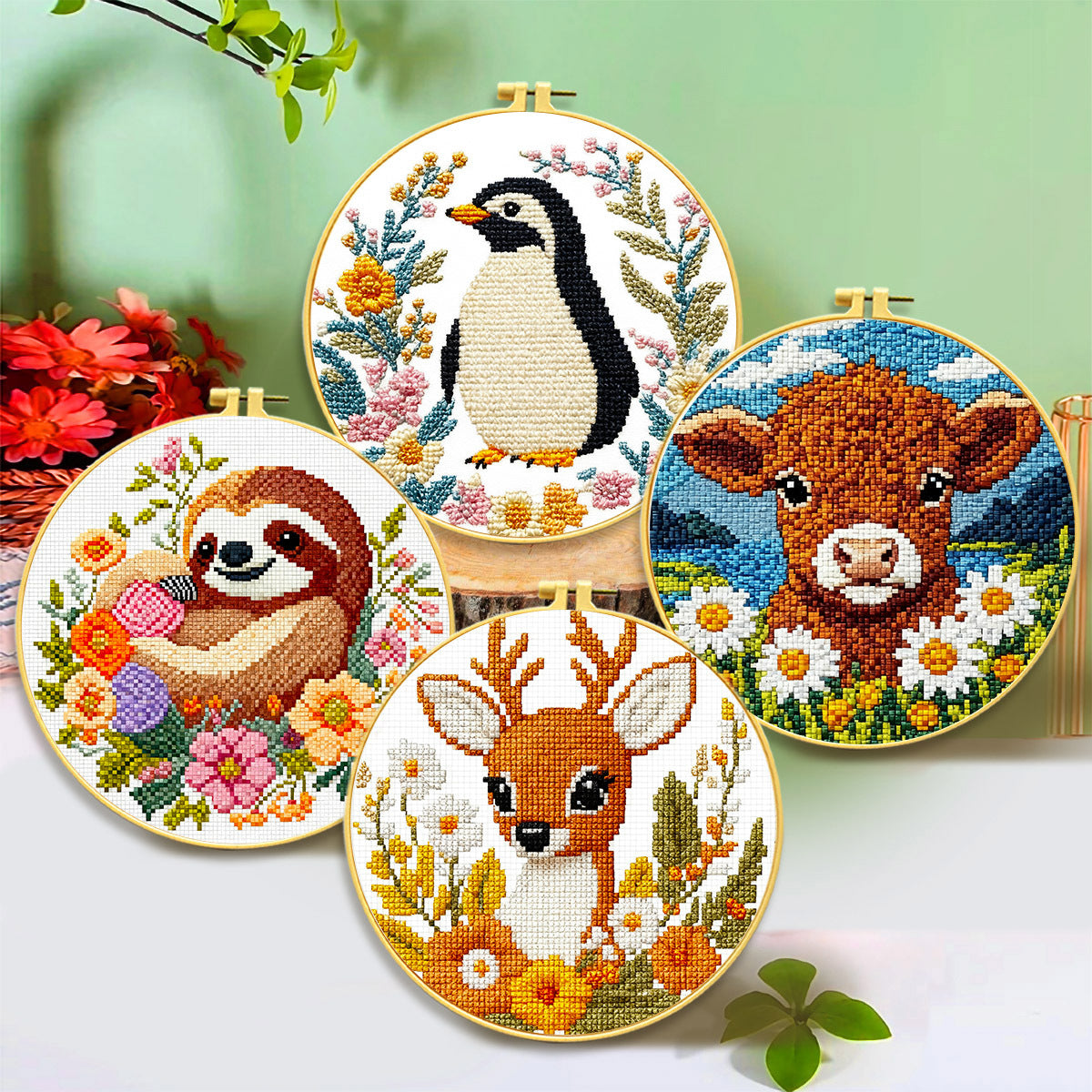 Whimsical Wildlife Embroidery Kit