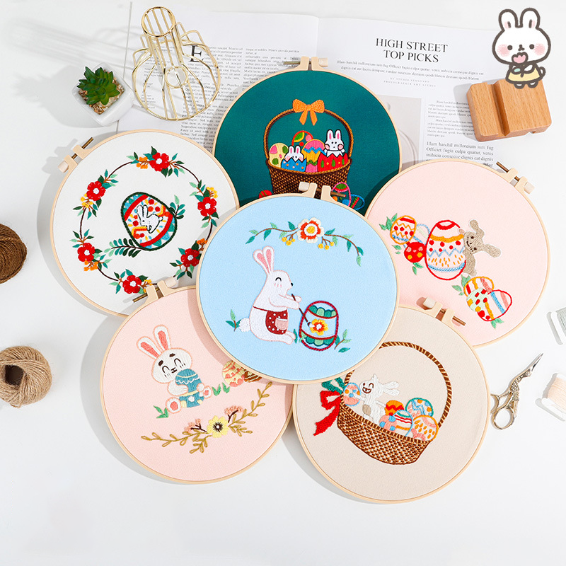 Easter Bunny Embroidery Kit: Craft Your Spring-Inspired Masterpiece
