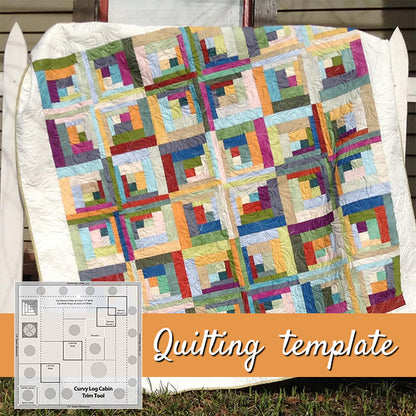 Curvy Log Cabin Trim Tool Finished Blocks Quilt Ruler