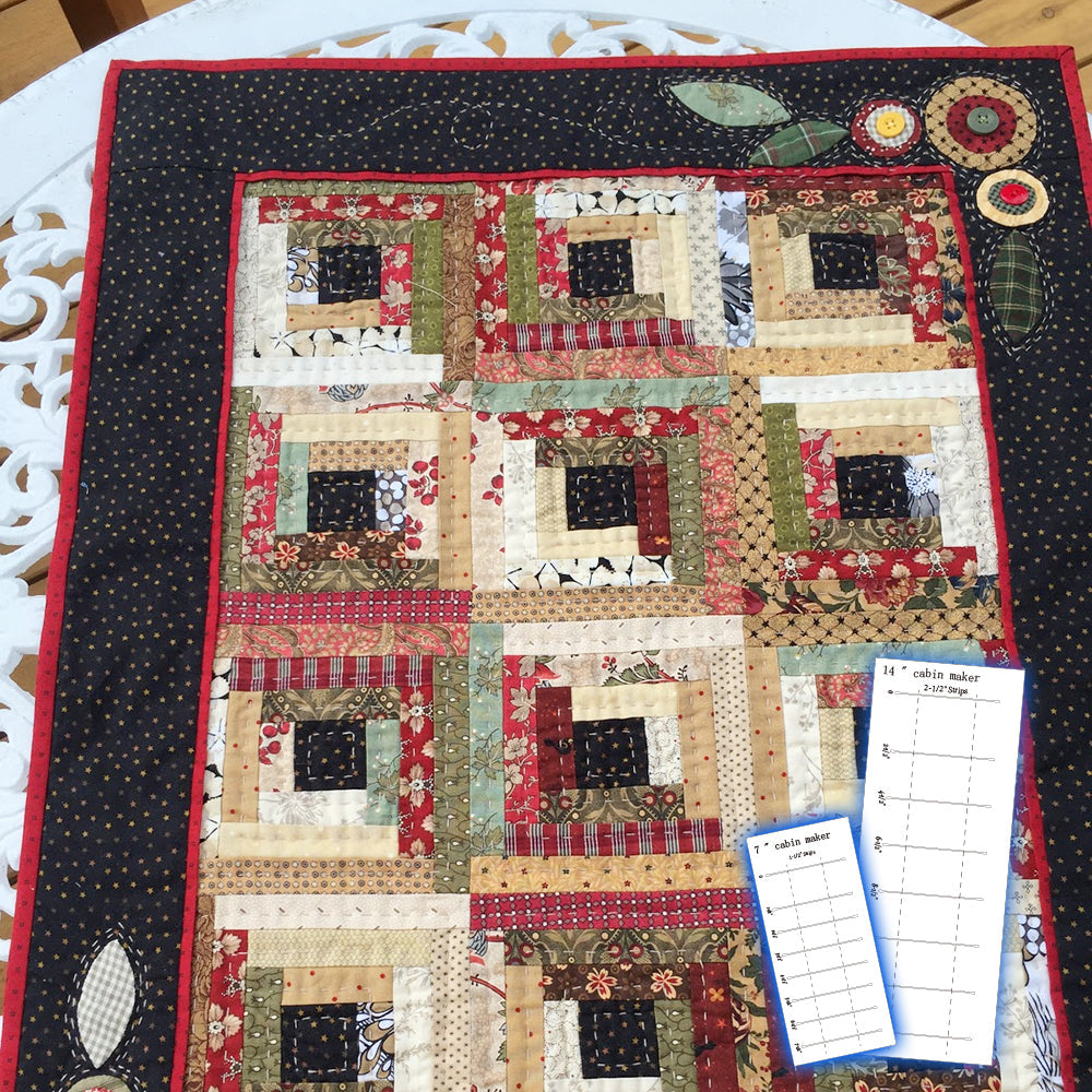 Log Cabin Maker Template Set- With Instructions