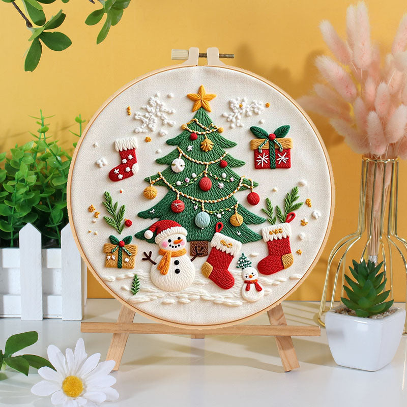 Festive Christmas - Themed DIY Embroidery Kits