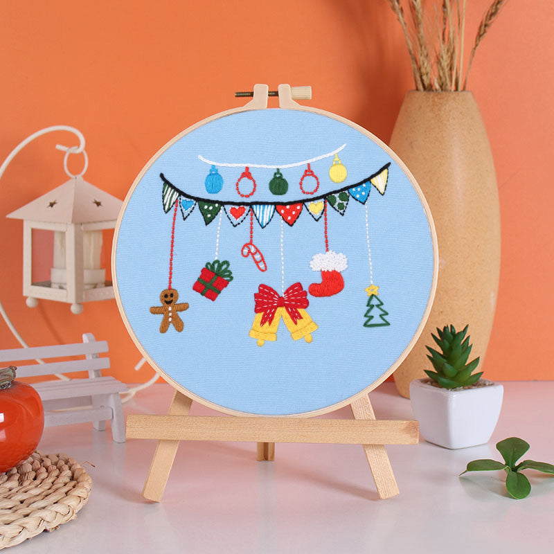 Festive Christmas Embroidery Kit: Craft Your Holiday Cheer