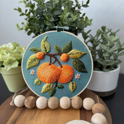 Rubbyoo Embroidery Kit-  Branch Oranges