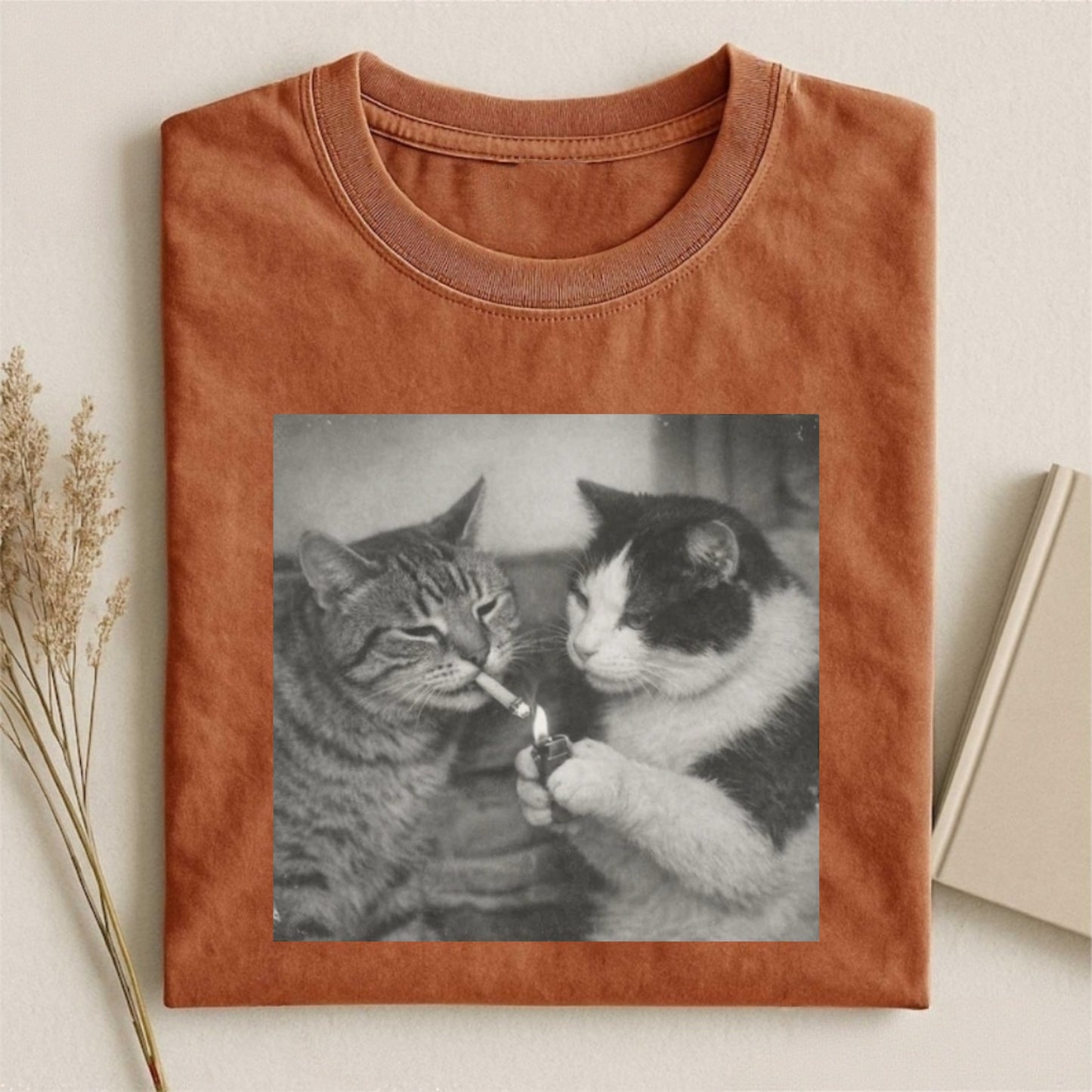 Comfort Colors Retro Funny Cat T-Shirt