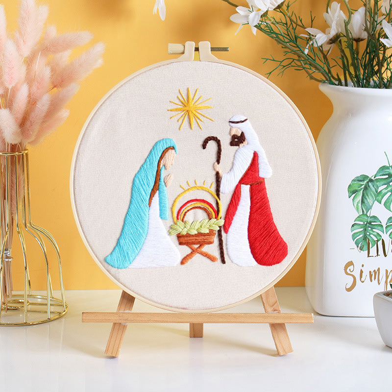 Nativity Scene Embroidery Kit: Celebrate the Spirit of the Season with Every Stitch