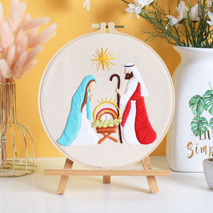 Nativity Scene Embroidery Kit: Celebrate the Spirit of the Season with Every Stitch