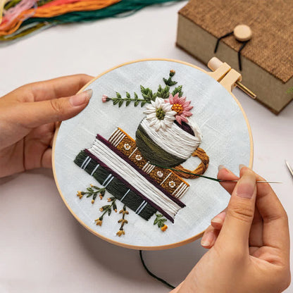 Rubbyoo Embroidery Kit - Books and Flowers