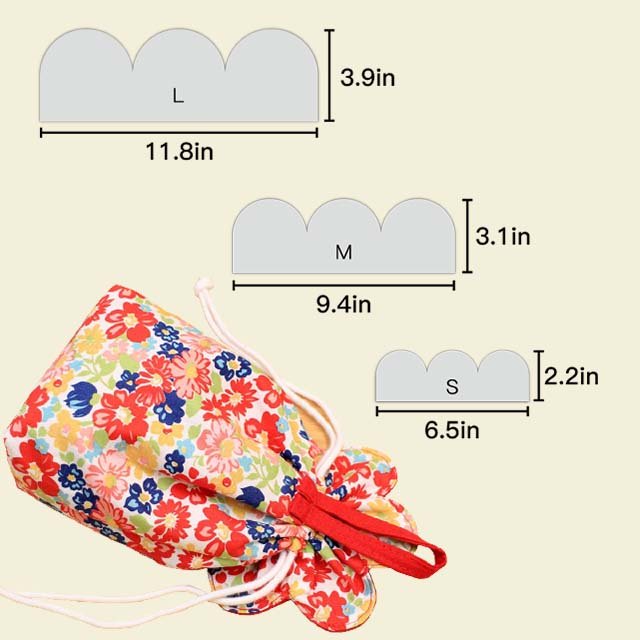 Flower Drawstring Storage Bag Template