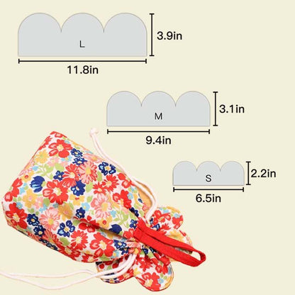 Flower Drawstring Storage Bag Template
