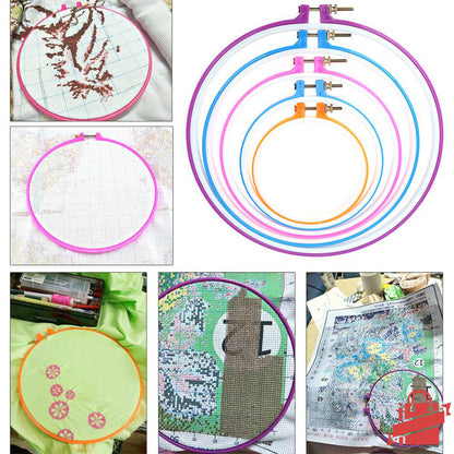 EasyStitch Plastic Embroidery Hoop Set - 5 Sizes