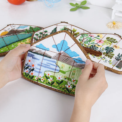 Window View Embroidery Kit: Frame Your World in Stitches