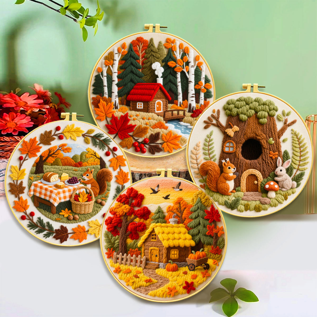 Autumn Forest Embroidery Kit