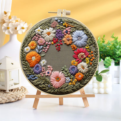 Wildflower Wreath Embroidery Kit