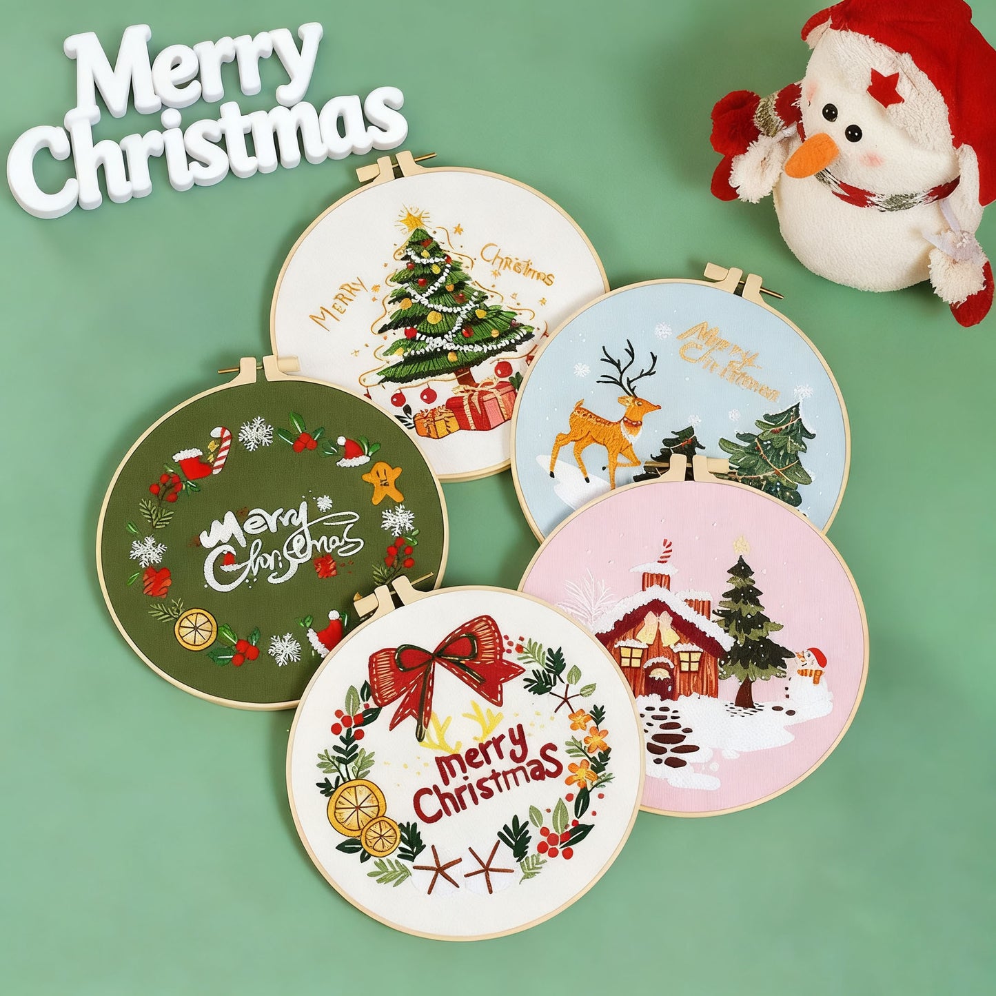 Merry Christmas - Themed DIY Embroidery Kits