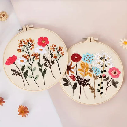 Rubbyoo Embroidery Kit - Floral Pattern