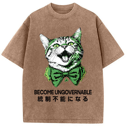 St. Patrick's Day Prank Cat Washed T-Shirt