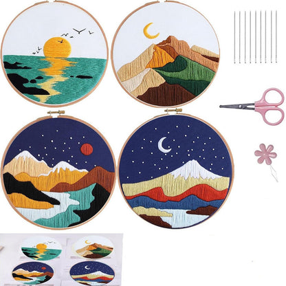 Stitched Landscapes - Themed DIY Embroidery Kits