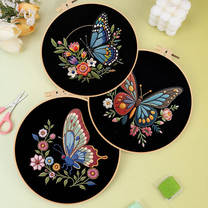 Butterfly And Wildflower Embroidery Kit