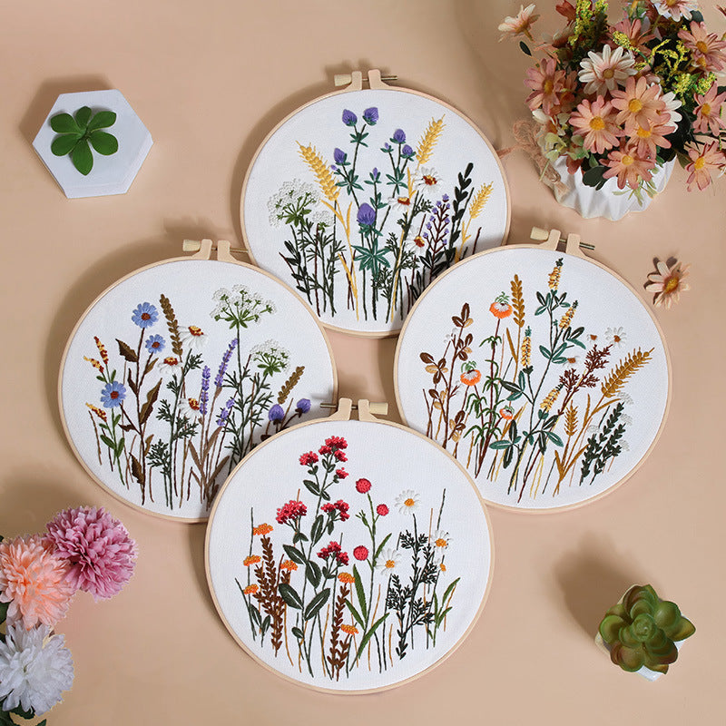 Wildflower  -Themed DIY Embroidery Kits