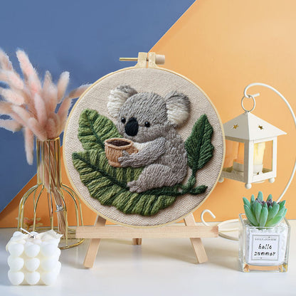Koala And Eucalyptus Embroidery Kit
