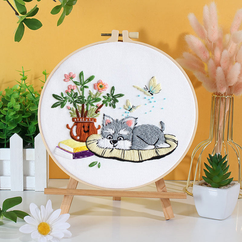 Puppy Love Embroidery Kit: Embark on an Adorable Stitching Journey