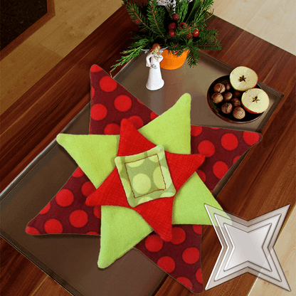 New Christmas Patchwork Star Template Set With Free Nativity Buttons