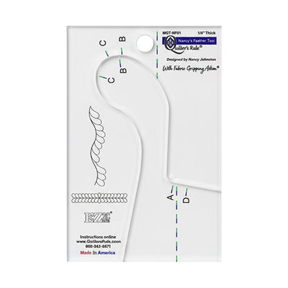 Feather Quilting Tool | Quilting Template | Rulerwork Quilting