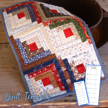 Log Cabin Maker Template Set- With Instructions