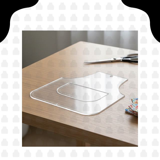 Apron Hot Pads Acrylic Template  - With Instructions