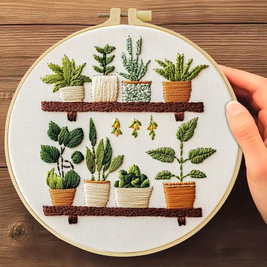Stick And Stitch Water-Soluble Bee Embroidery Fabric: Shelf Garden