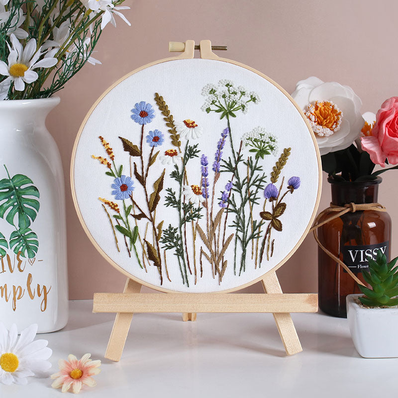 Wildflower  -Themed DIY Embroidery Kits