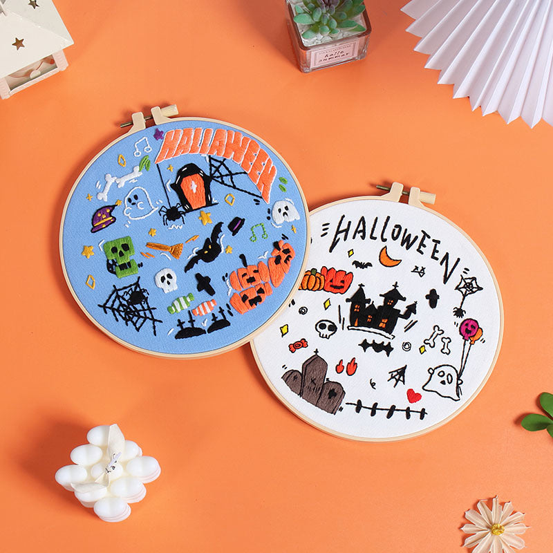 Spooky Halloween Embroidery Kit: Unleash Your Creative Spirit!