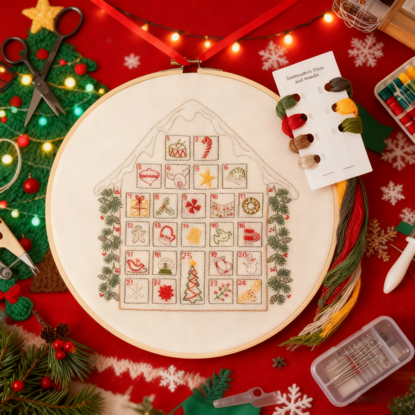 Stick & Stitch Water-Soluble Bee Embroidery Fabric : Gingerbread House