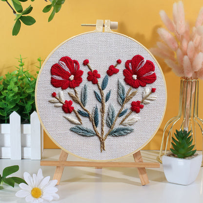 Blooming Heart Embroidery Kit