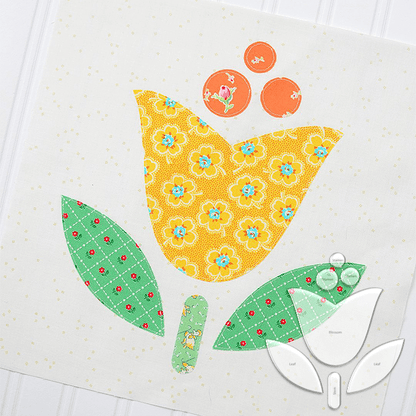 DIY Tulip Quilt Templates Set - With Instructions