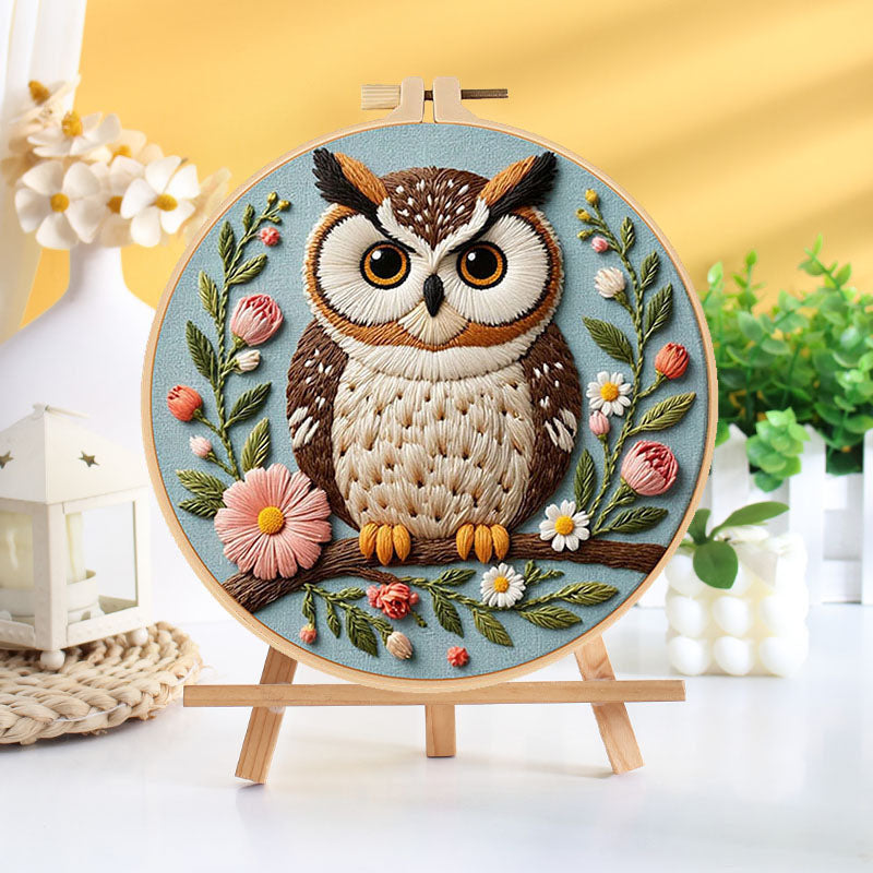Woodland Owl Embroidery Kit