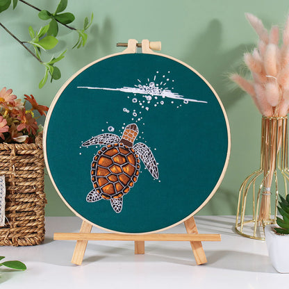 Aquatic Wonders Embroidery Kit: Craft Your Underwater Masterpiece