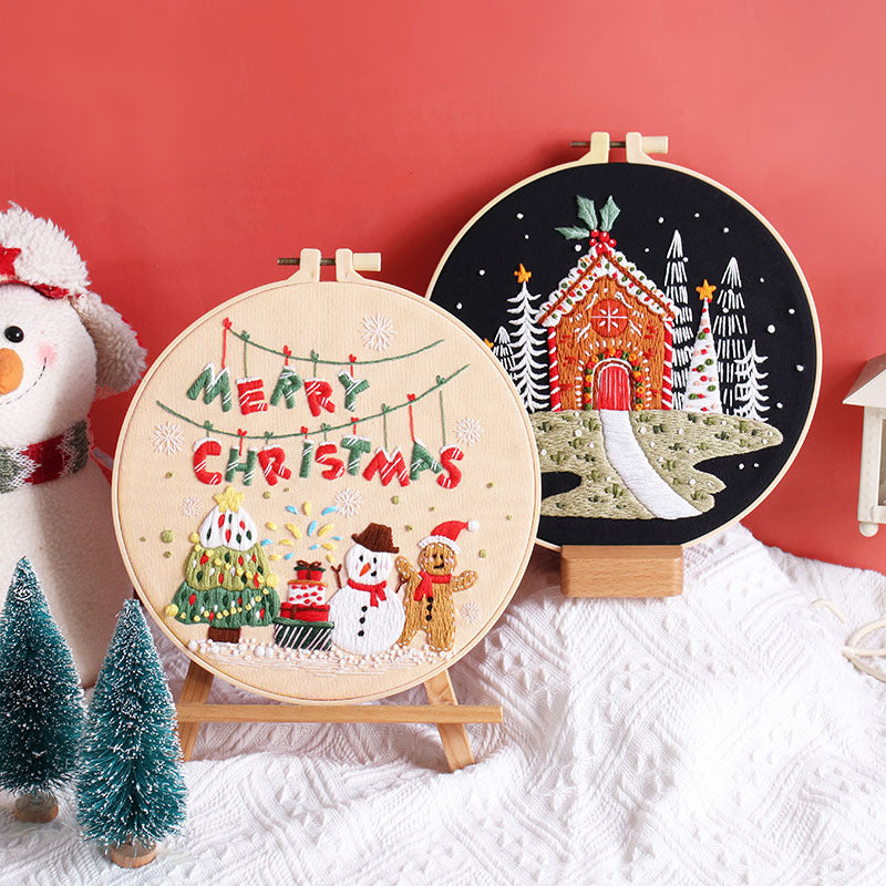 Christmas Delight Embroidery Kit: Create Your Festive Masterpiece!