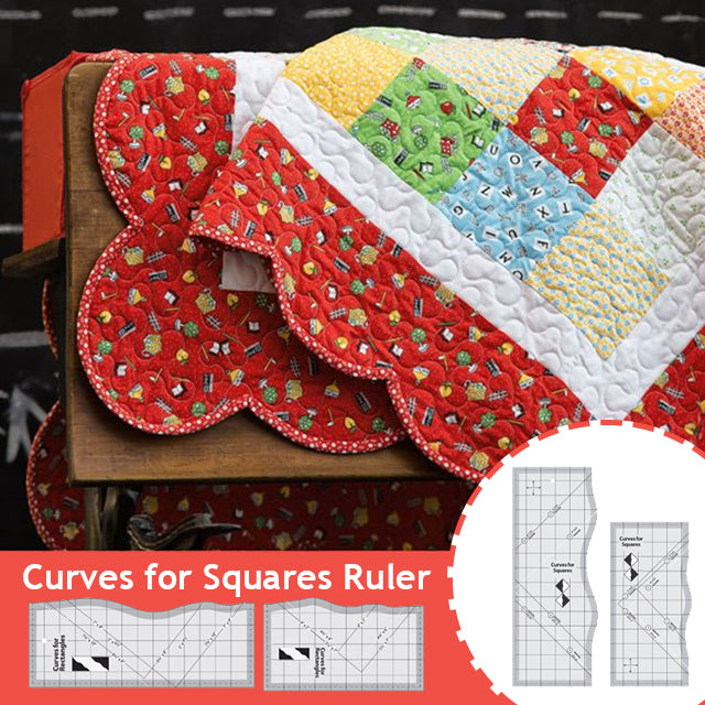 Curves for Squares & Rectangles Ruler - 2PCS (With Instructions)