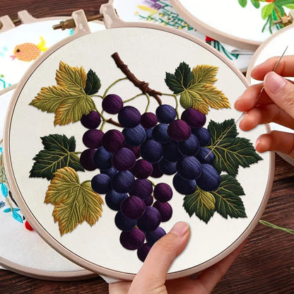 Rubbyoo Embroidery Kit -  Grapes