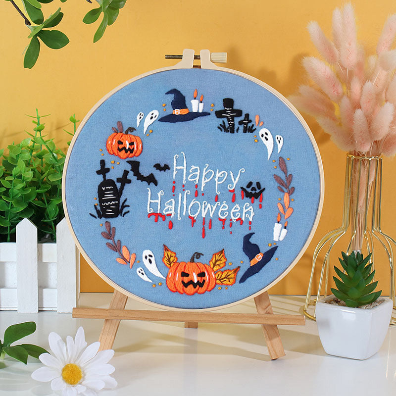 Halloween Delight Embroidery Kit: Create Spooky Masterpieces