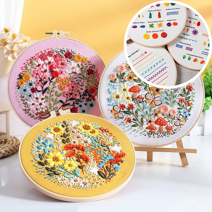 Floral Paradise Embroidery Kit: Create Your Blossoming Masterpiece