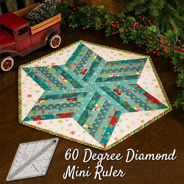 60 Degree Diamond Mini Ruler- With Instructions