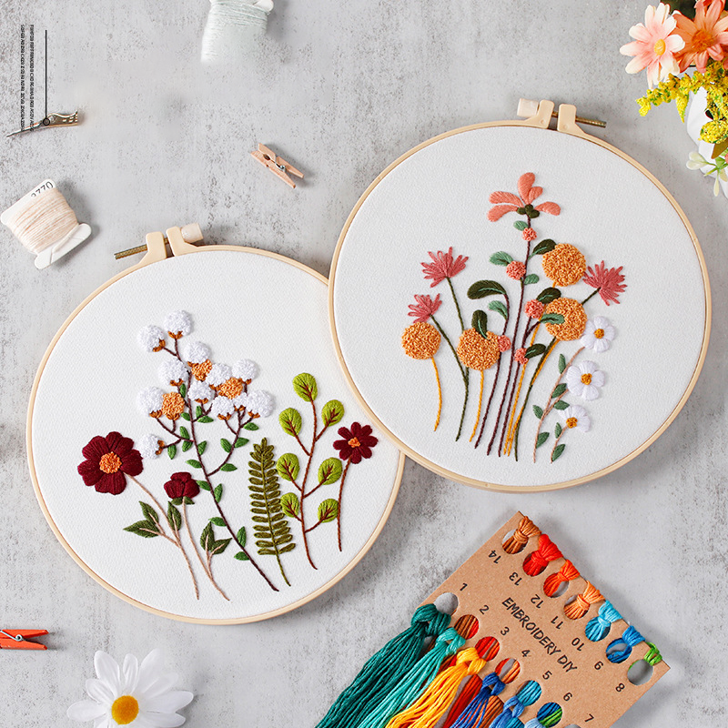 Blooming Harmony Embroidery Kit: Embark on a Vibrant Crafting Journey