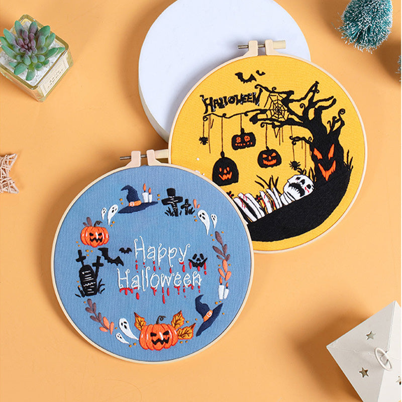 Halloween Delight Embroidery Kit: Create Spooky Masterpieces