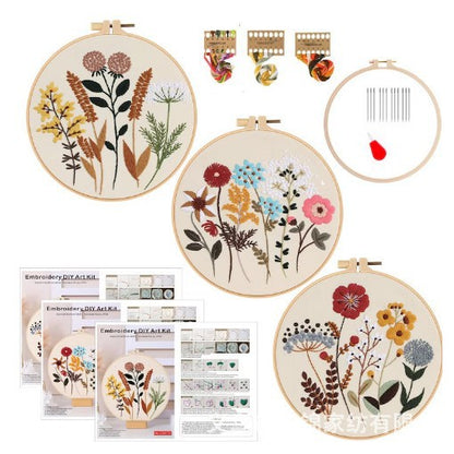 Flowers  -Themed DIY Embroidery Kits