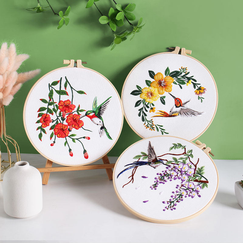 Hummingbirds-Themed DIY Embroidery Kits